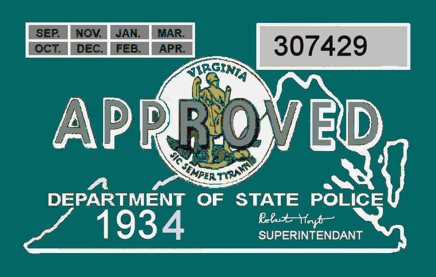 (image for) 1934 Virginia inspection sticker